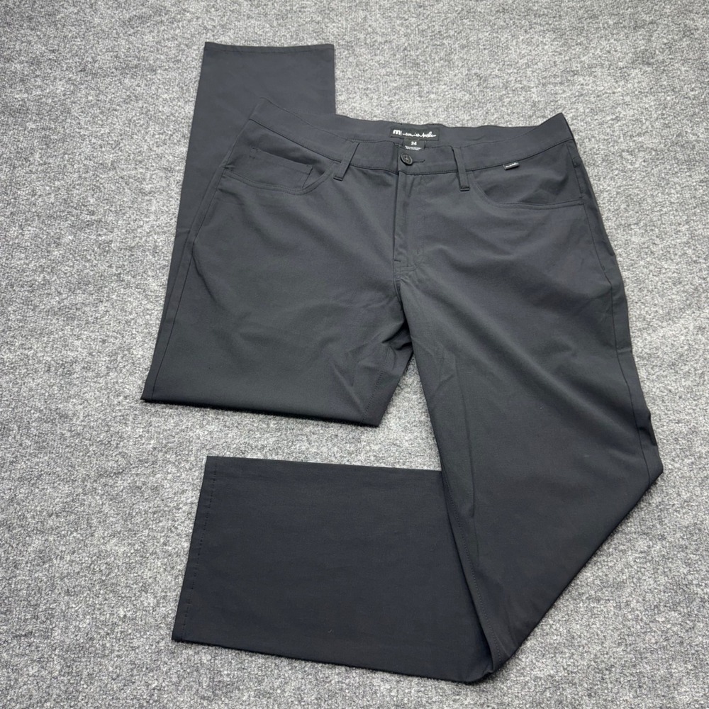 TravisMathew Mens Black Performance 5-Pocket Stretch Golf Pants Size 34